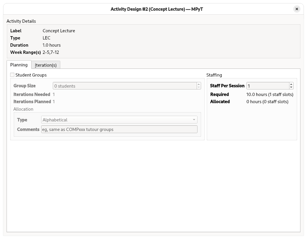 Iteration Planning Validation